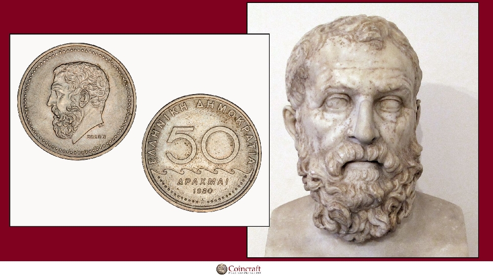 50 Drachma Coin Honouring Solon - Coincraft
